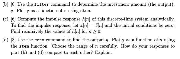Solved [25] The filter command computes the output of a | Chegg.com