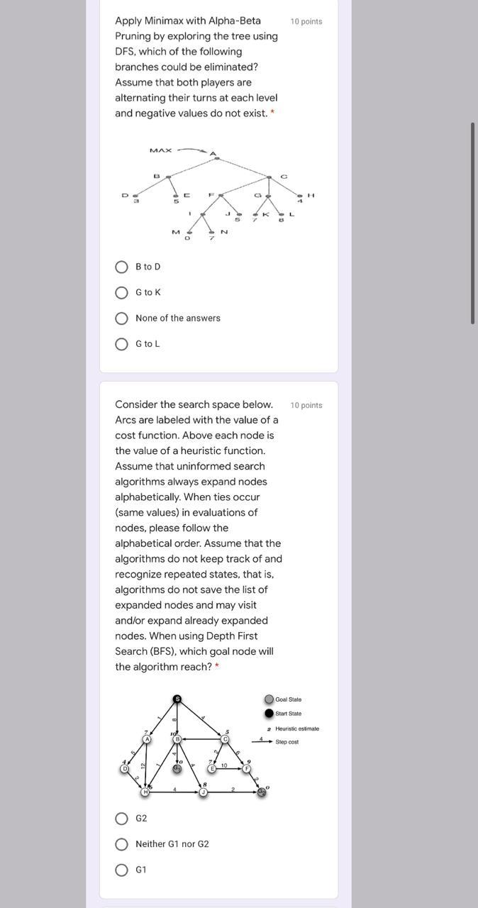 Solved 10 Points Apply Minimax With Alpha-Beta Pruning By | Chegg.com