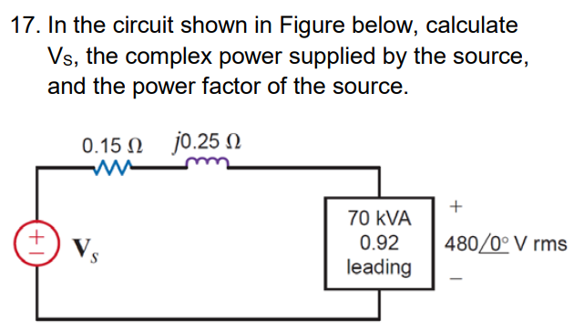 Solved 17. In the circuit shown in Figure below, calculate | Chegg.com