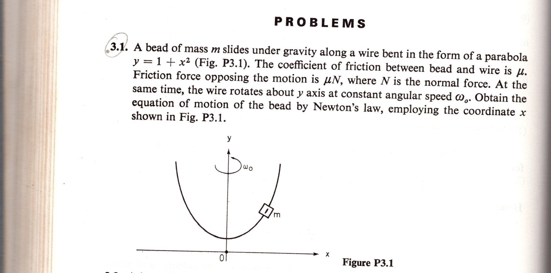 Problems 3 1 A Bead Of Mass M Slides Under Gravit Chegg Com