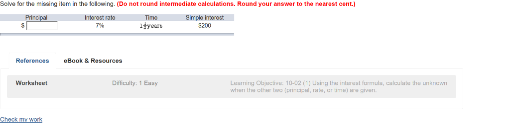 Solved: Solve For The Missing Item In The Following. (Do N... | Chegg.com
