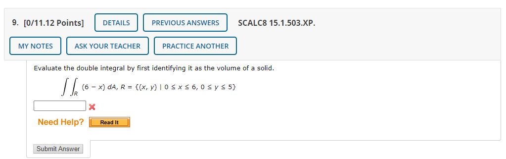 Solved 9. [0/11.12 Points] DETAILS PREVIOUS ANSWERS SCALC8 | Chegg.com