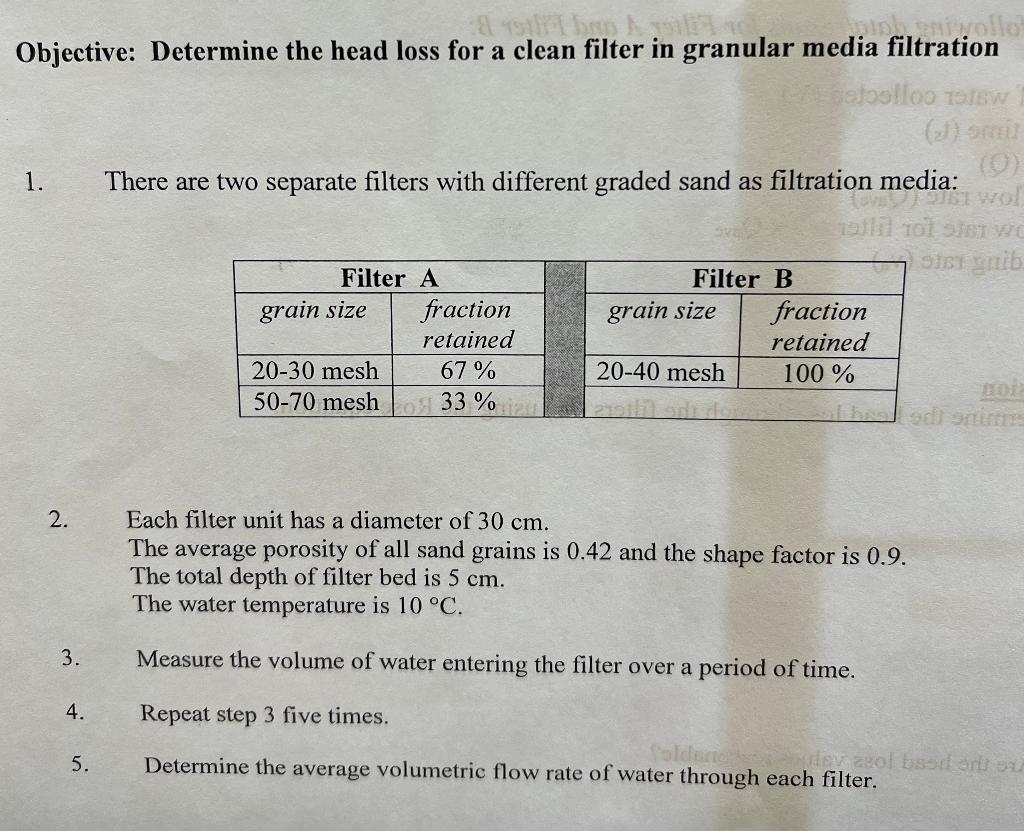 Hello, please find filter loading rate for each