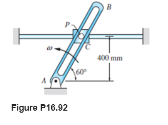 Solved If The Angular Velocity Of Arm AB Is 4 Rad/s In The | Chegg.com