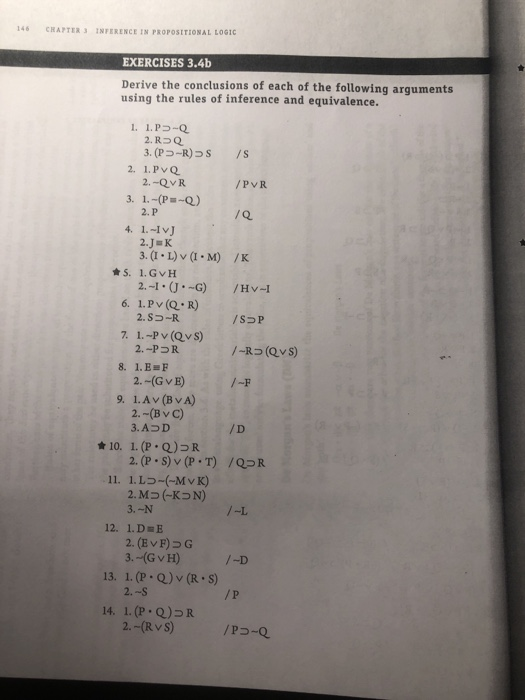 Solved 146 CHAPTER 3 INFERENCE IN PROPOSITIONAL LOGIC | Chegg.com