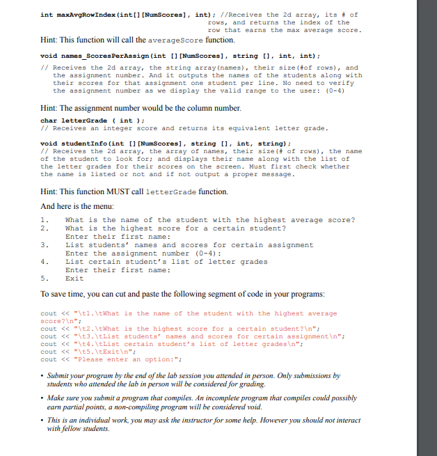 Solved COSC1137 - Fundamentals of Programming Lab II Fall | Chegg.com