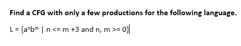 Solved Find a CFG with only a few productions for the | Chegg.com