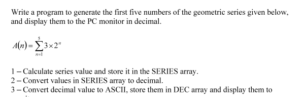 Solved Write a program to generate the first five numbers of | Chegg.com