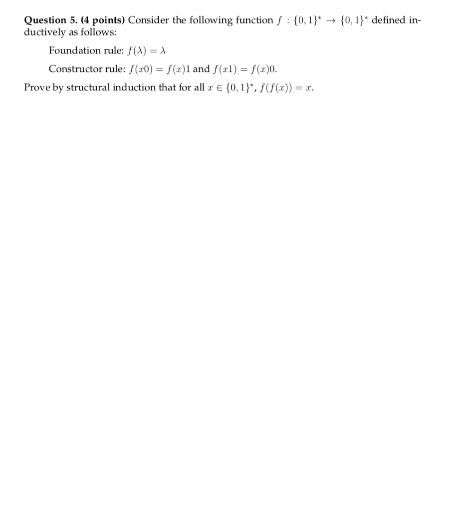 Solved Question 5. (4 points) Consider the following | Chegg.com