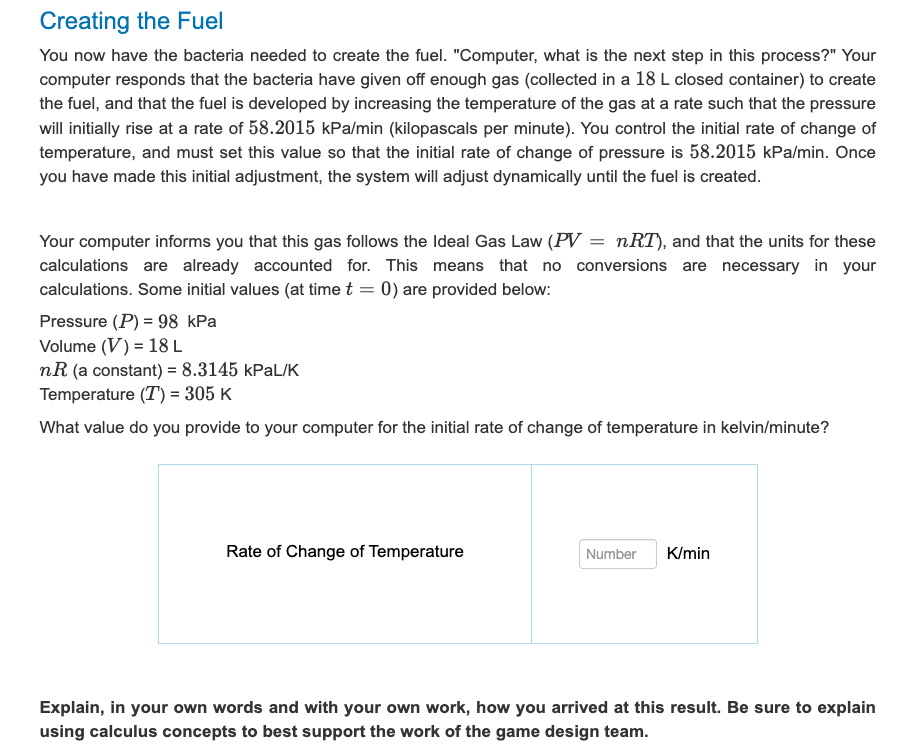 Solved Creating the Fuel You now have the bacteria needed to
