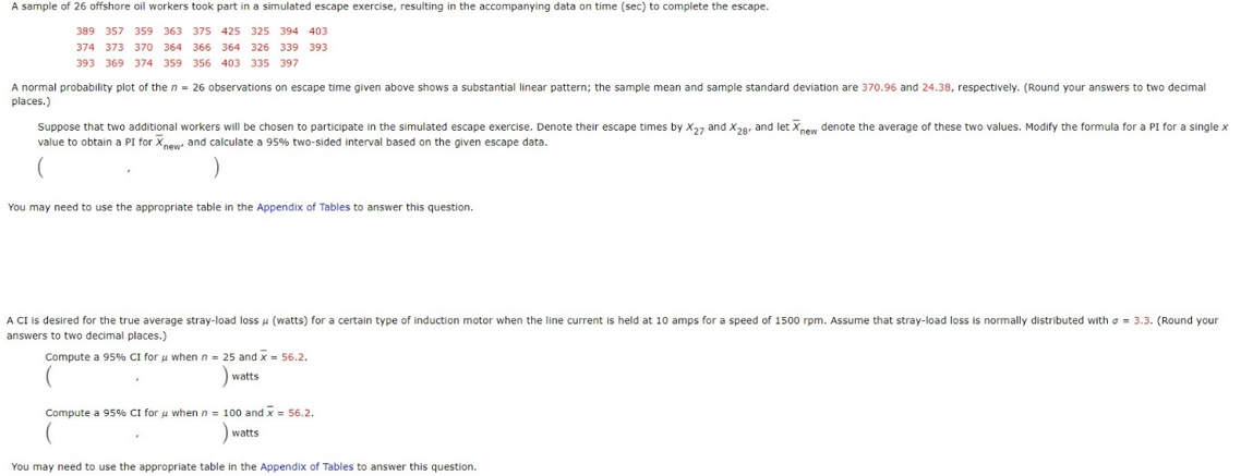 Solved A sample of 26 offshore oil workers took part in a | Chegg.com