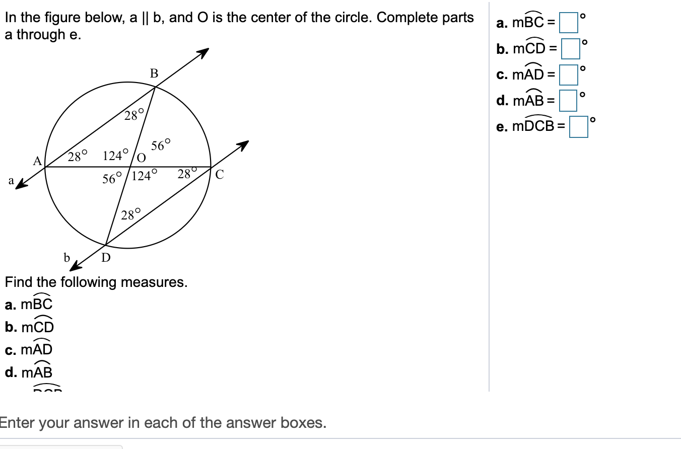 Solved O In The Figure Below, A || B, And O Is The Center Of | Chegg.com