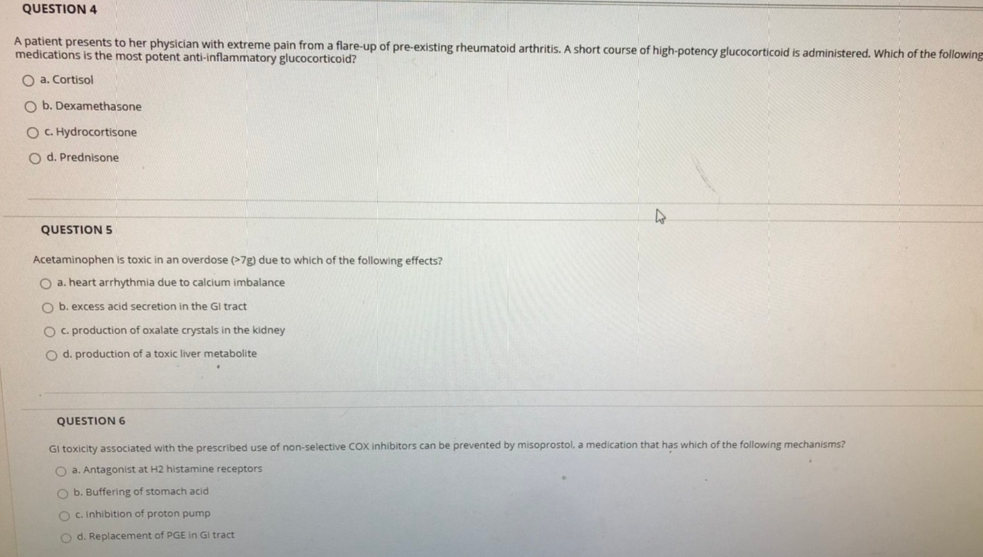 Solved QUESTION 4 A patient presents to her physician with | Chegg.com