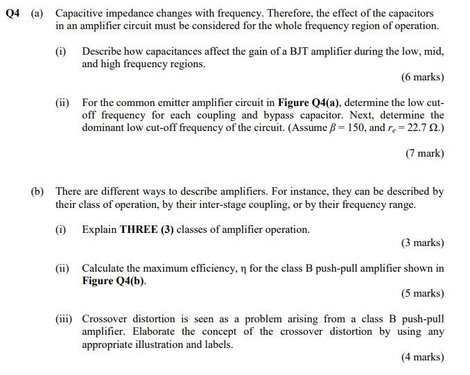 Solved (a) Capacitive impedance changes with frequency. | Chegg.com