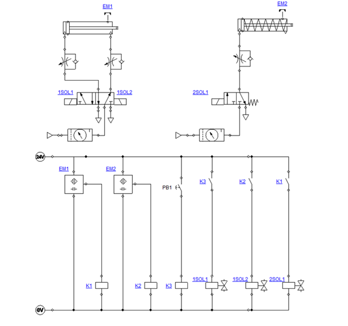 Consider the pneumatic circuit shown. The following | Chegg.com