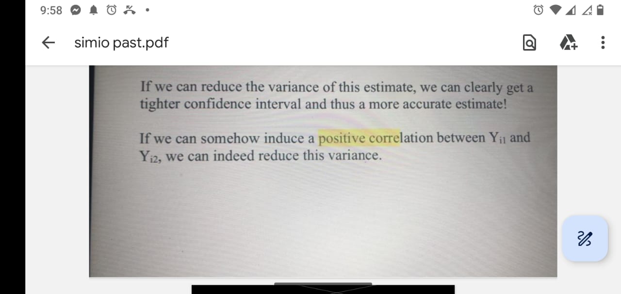 Solved If we can reduce the variance of this estimate, we | Chegg.com