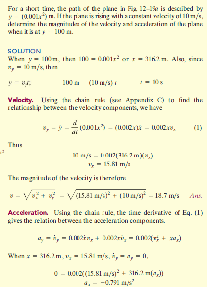 Solved For a short time, the path of the plane in Fig 12-19a | Chegg.com