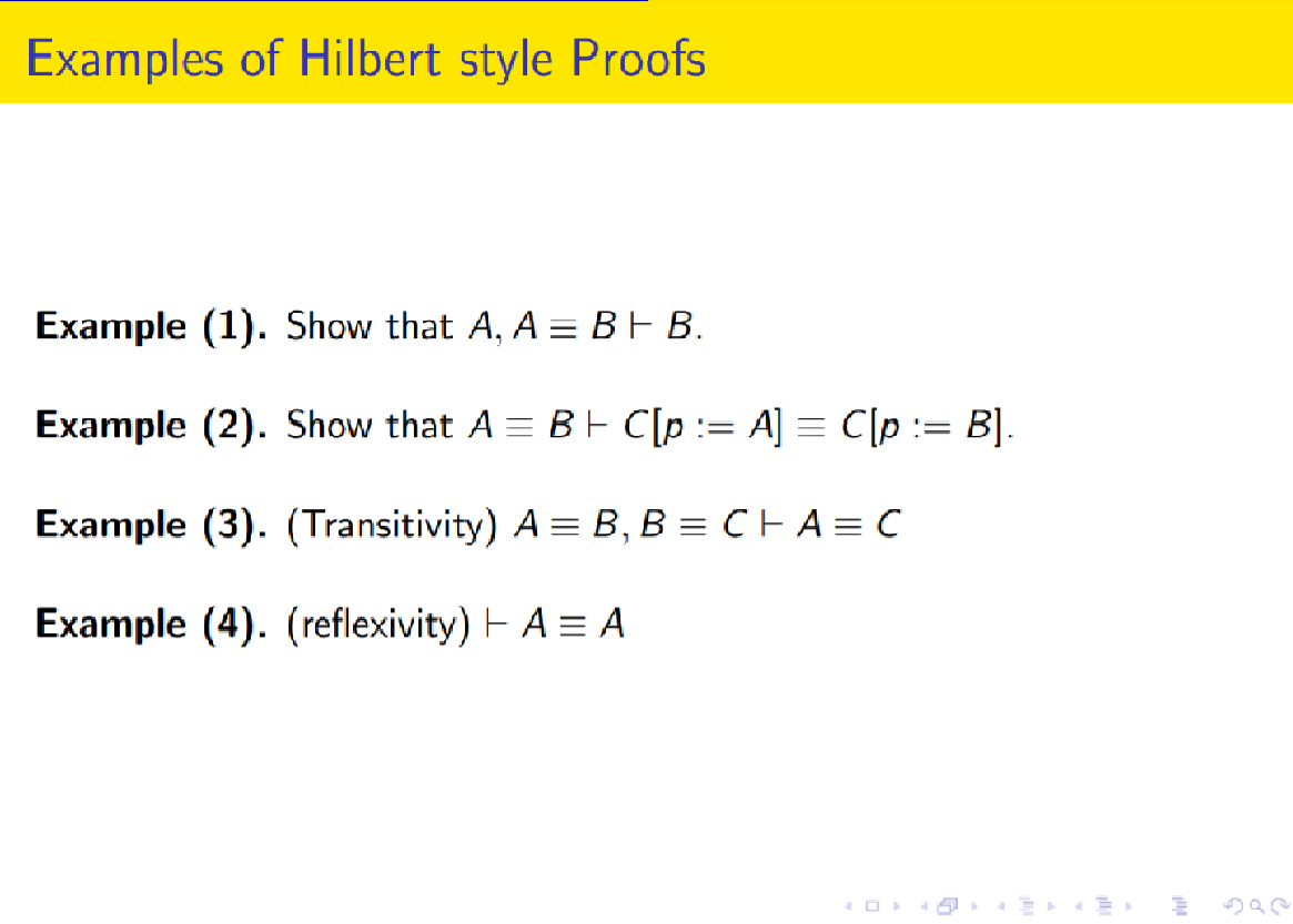 Solved Please show example of a Hilbert Style Proof (DONT
