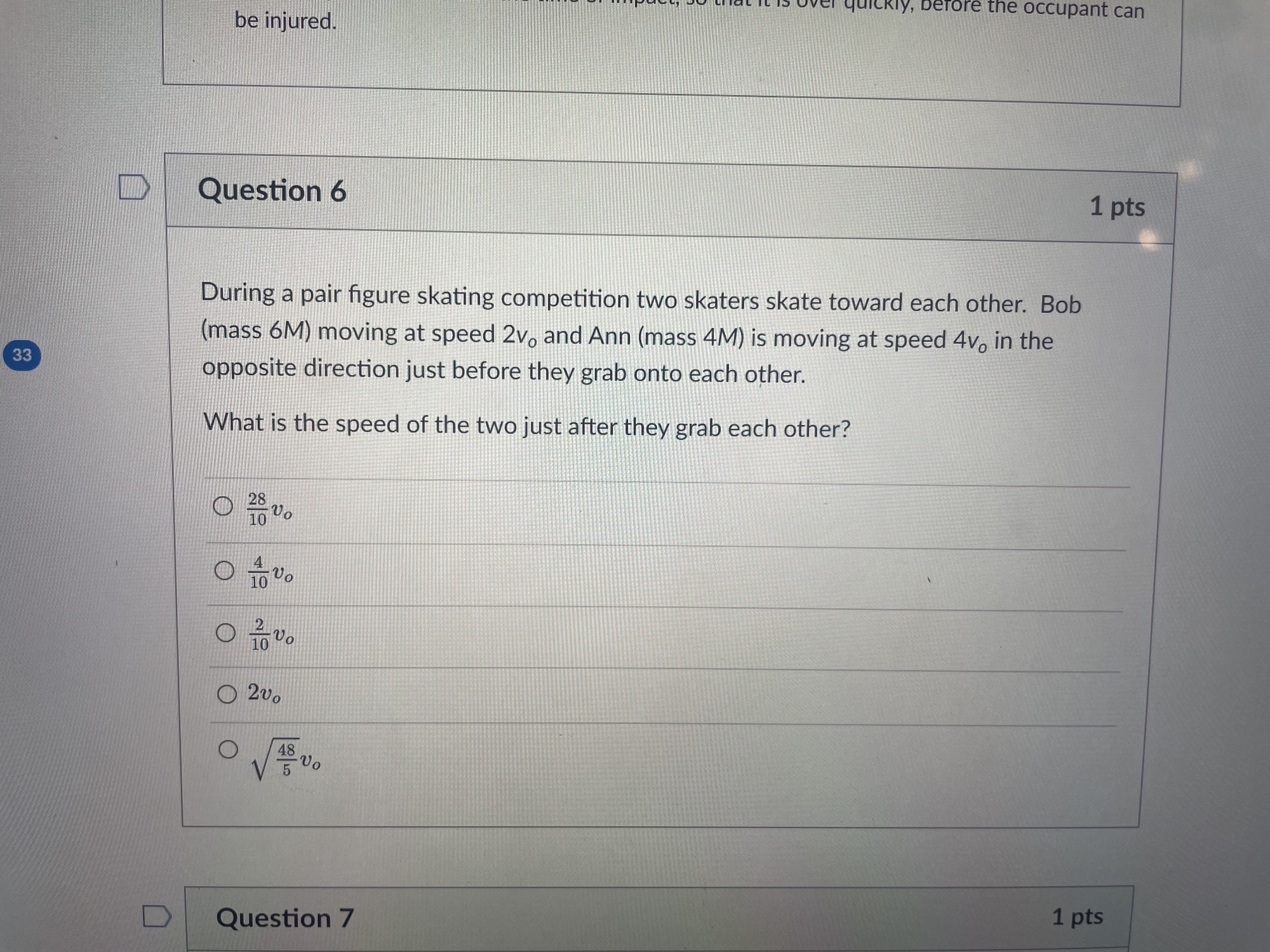 Solved Be Injured. Question 6 1pts During A Pair Figure | Chegg.com