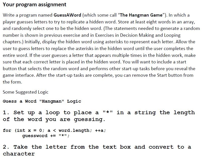Visual Studio - Windows Form App (C#) - PLEASE MAKE | Chegg.com