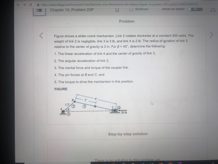 Solved ork-help Machines amp Mechanisms-4th edition chapter | Chegg.com
