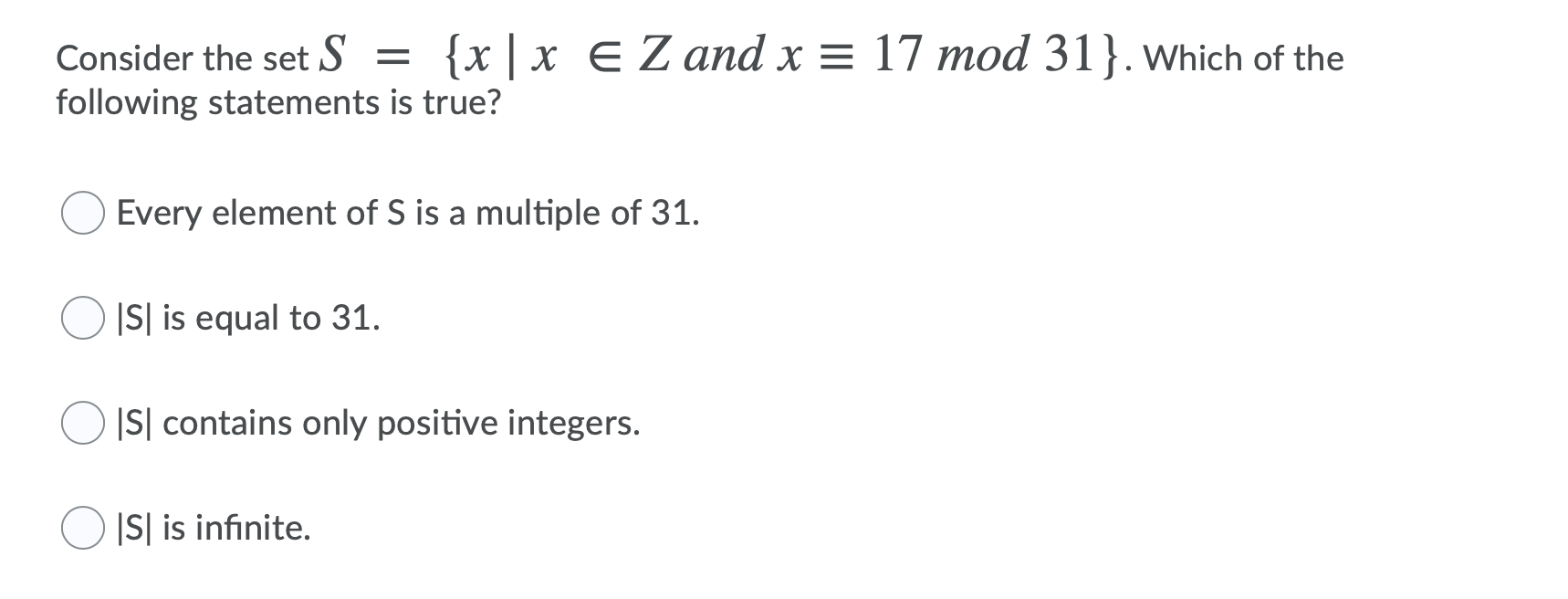 Solved The additive inverse of a mod m is the number you add | Chegg.com