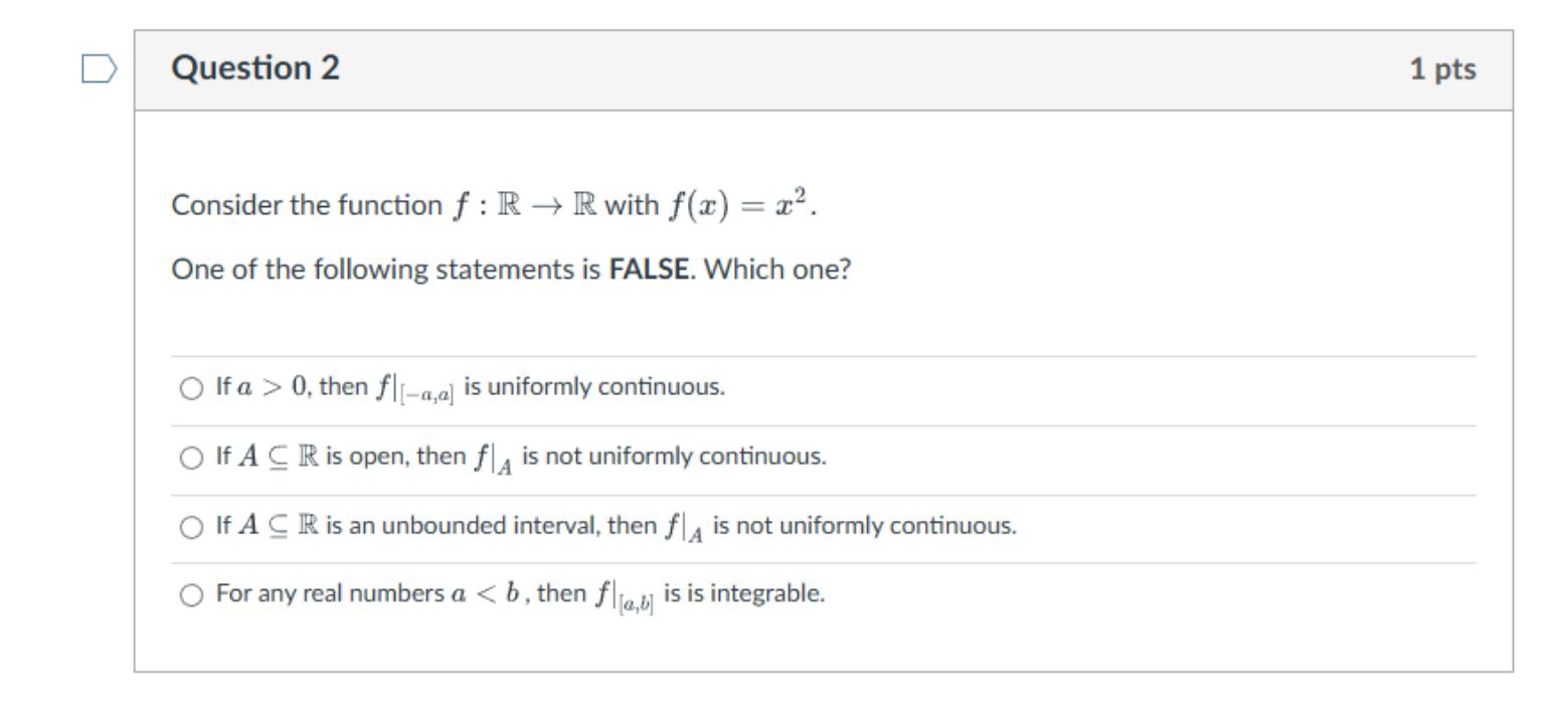 Solved Consider the function f ﻿that is continuous on the