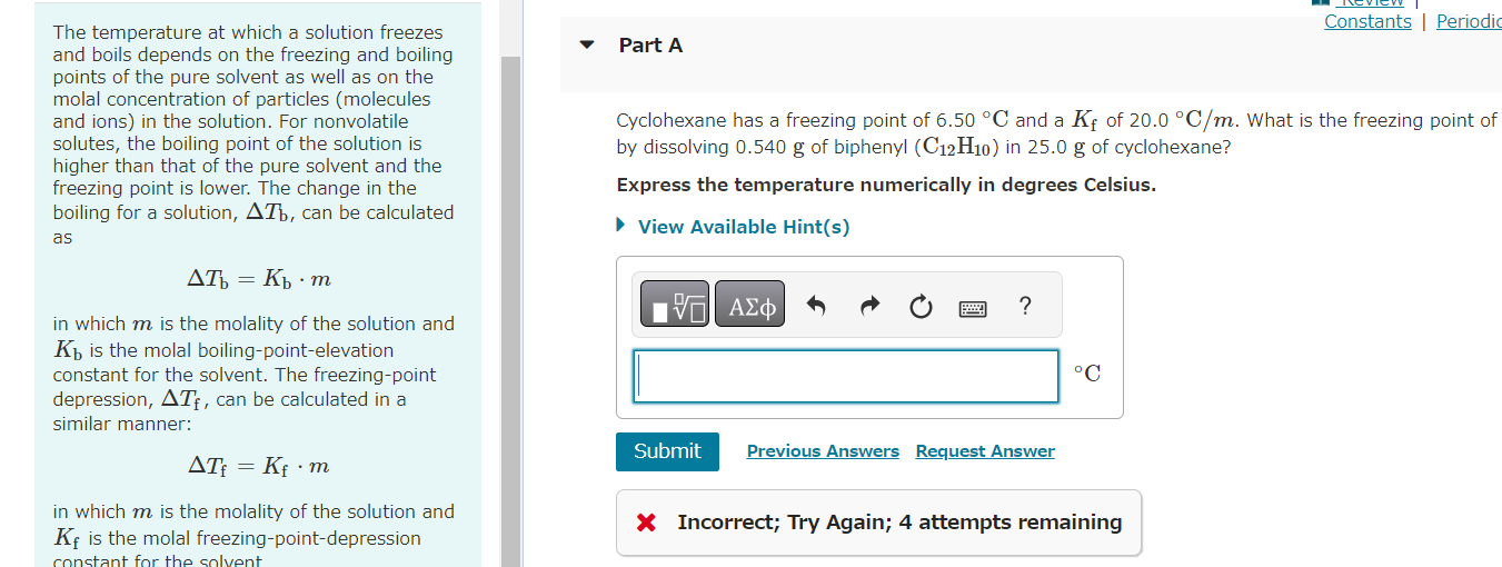 Solved The temperature at which a solution freezes and boils | Chegg.com