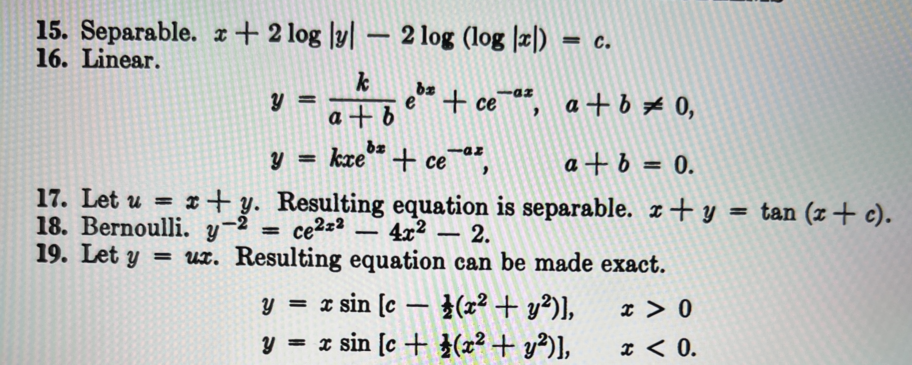 Solved In the following set of problems, classify each | Chegg.com