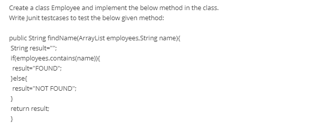 Solved Create a class Employee and implement the below | Chegg.com