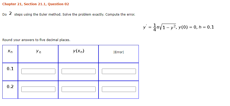 Solved Chapter 21, Section 21.1, Question 02 Do 2 steps | Chegg.com