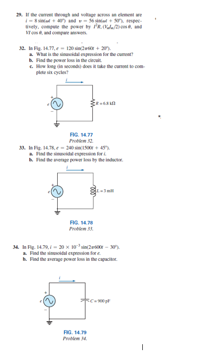 Solved 29. If the current through and voltage across an | Chegg.com