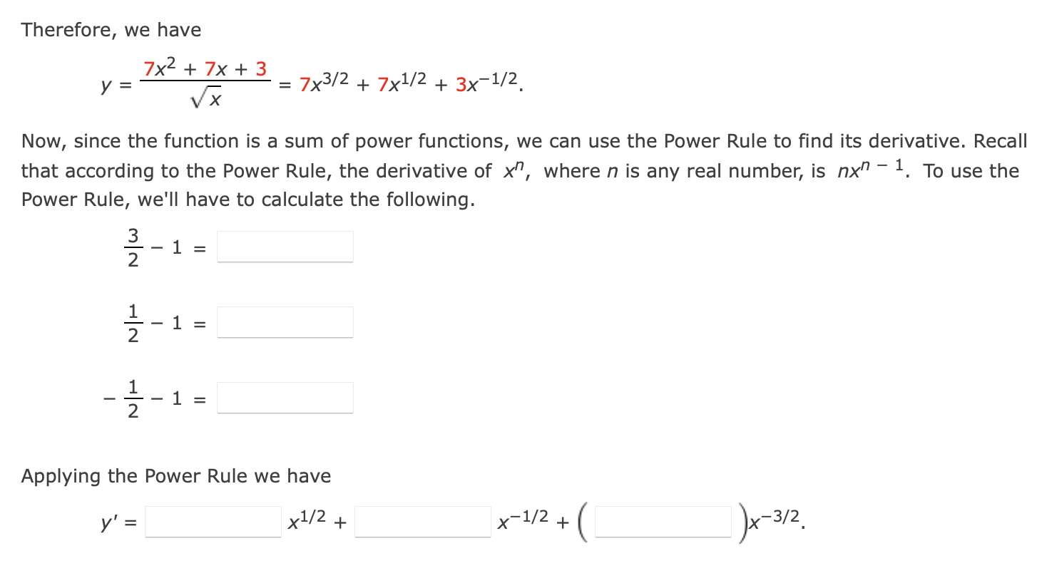 Solved Differentiate The Function 7x2 7x2 7x 3