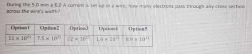 Solved During the 5.0 min a 6.0 A current is set up in a | Chegg.com