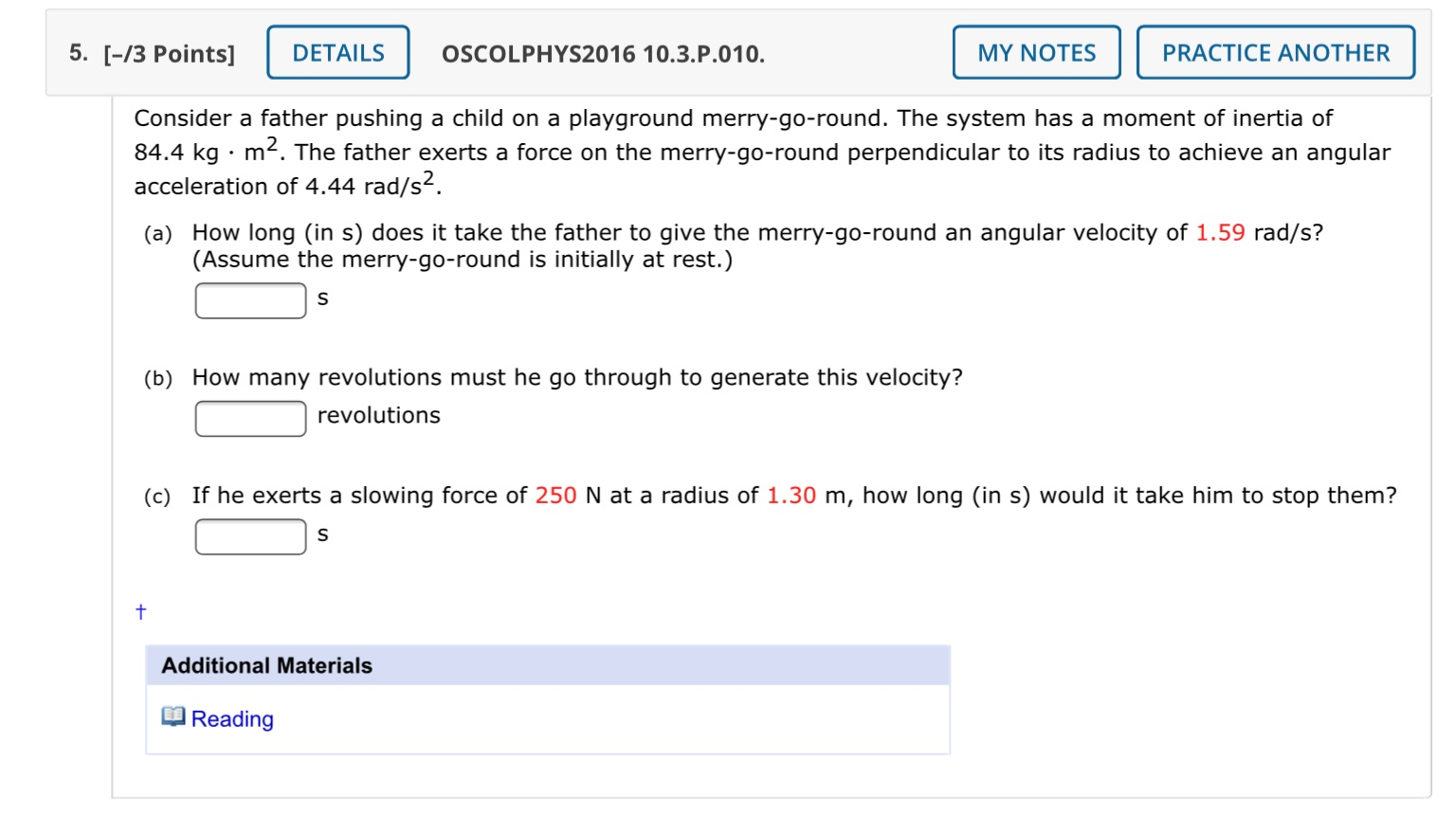 Solved 5 [ 13 Points] Details Oscolphys2016 10 3 P 010 My