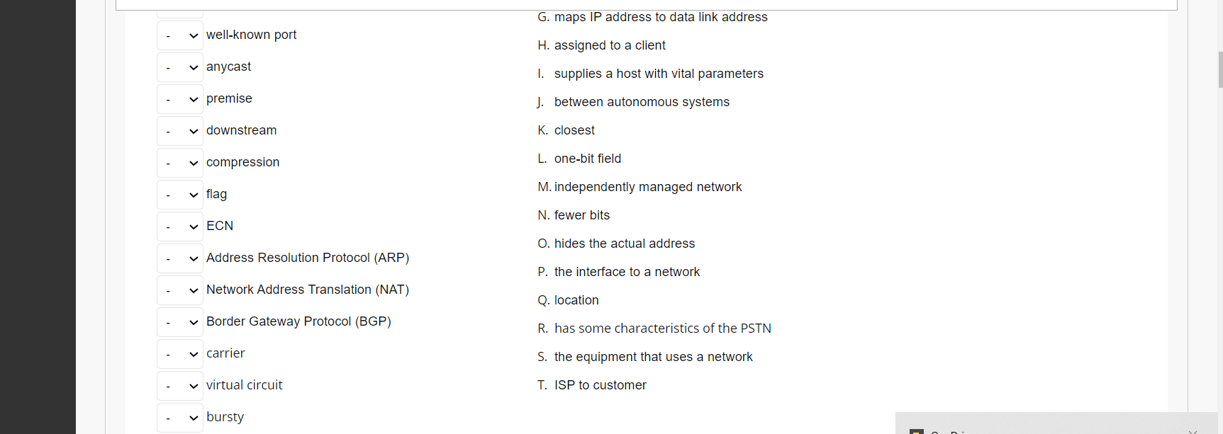 ephemeral port v DNS resolver A. not steady Dynamic