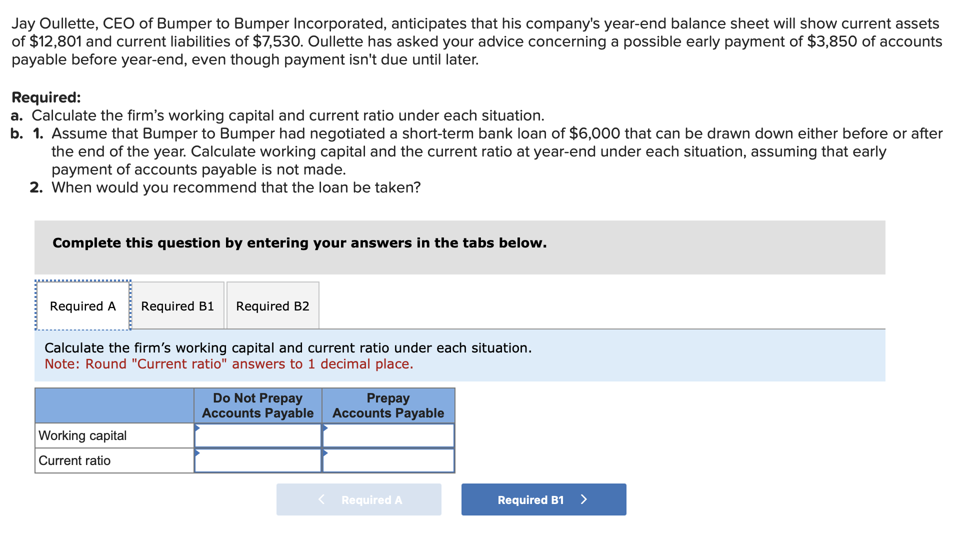 Solved Jay Oullette, CEO of Bumper to Bumper Incorporated,