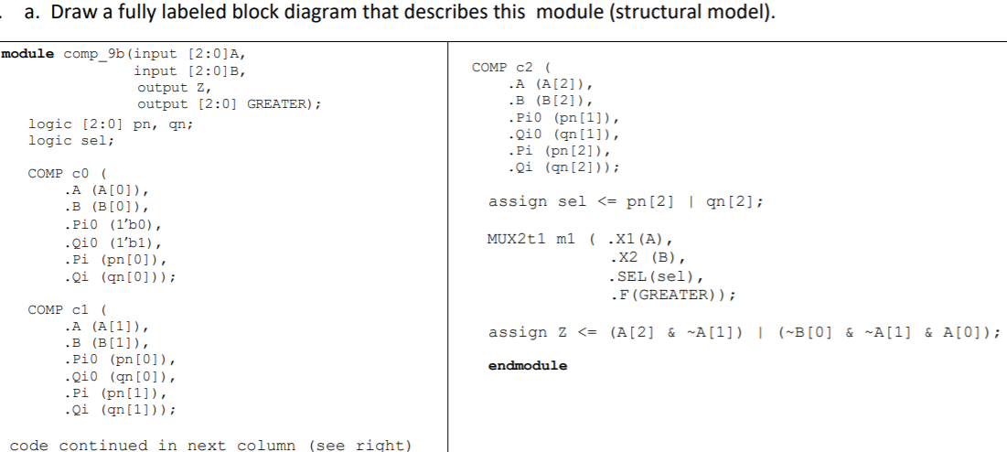 A. Draw A Fully Labeled Block Diagram That Describes | Chegg.com