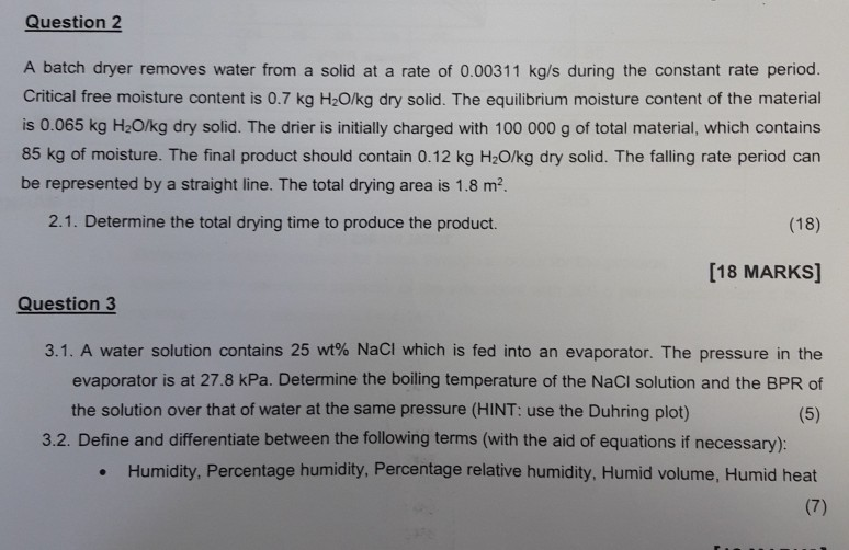 solved-question-2-a-batch-dryer-removes-water-from-a-solid-chegg