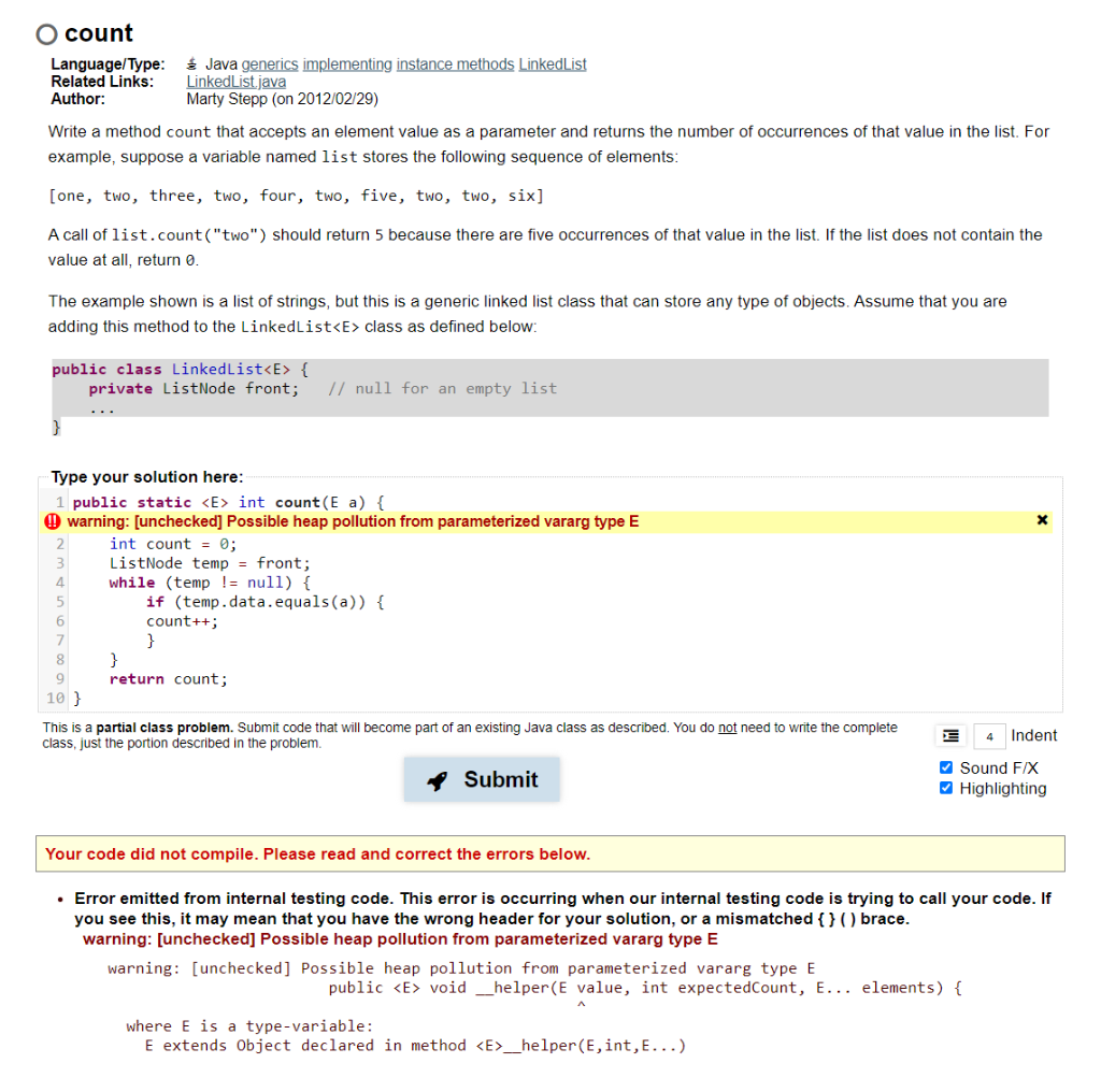 Solved a linkedlist object can be used to store a list of chegg