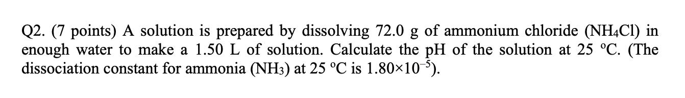 Solved Q1. (8 points) Consider the decomposition of ammonia | Chegg.com