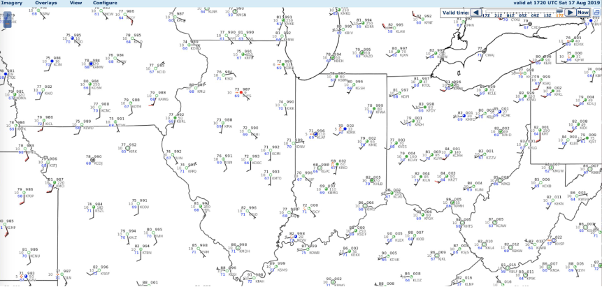 1. Attached is a surface weather map for a portion of | Chegg.com