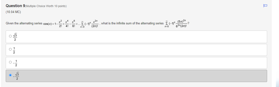 how to find the sum of alternating series