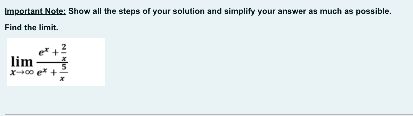 Solved Important Note: Show all the steps of your solution | Chegg.com