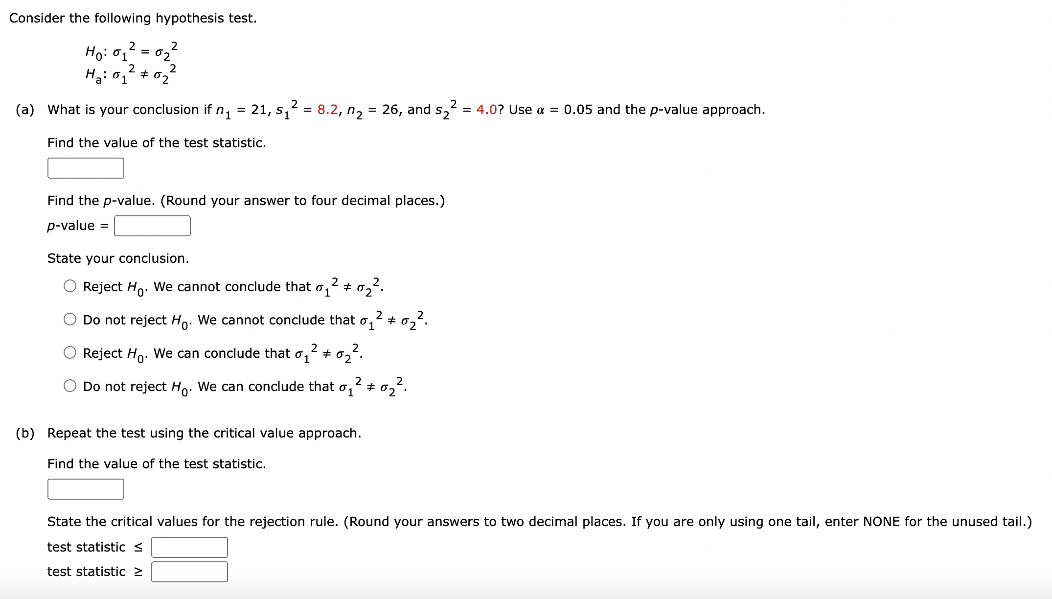 Solved Consider The Following Hypothesis Test. | Chegg.com