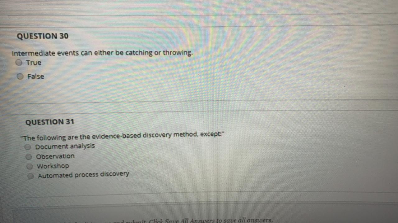 Solved QUESTION 30 Intermediate events can either be | Chegg.com