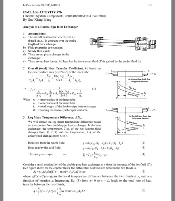 Solved Problems for doublepipe heat exchangers I. In