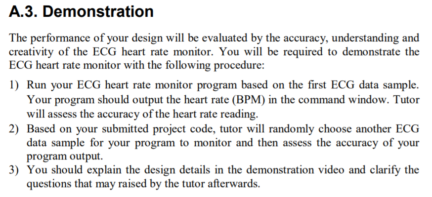 Solved Part A: Heart Rate Monitor A.1. Introduction The | Chegg.com