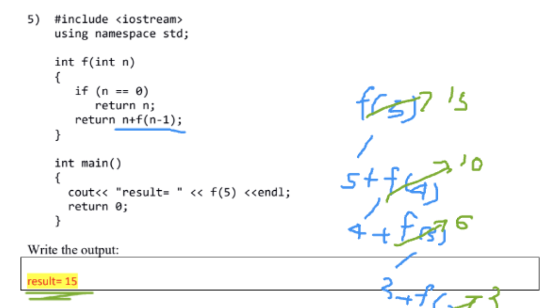 Solved I need to know how they found the output!! please | Chegg.com