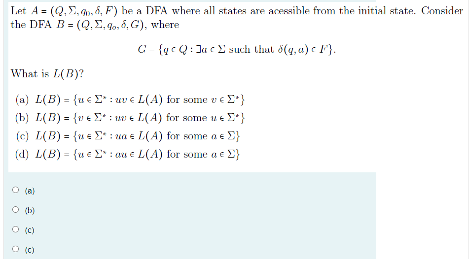 Solved Let A 0 2 90 8 F Be A Dfa Where All States Chegg Com